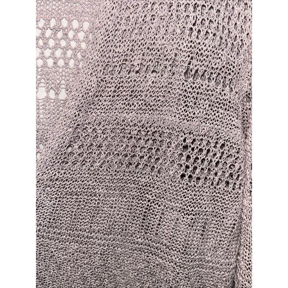 Coldwater Creek Sweater Womens 1x Lavender Purple Crochet Cottagecore Linen - Picture 7 of 14